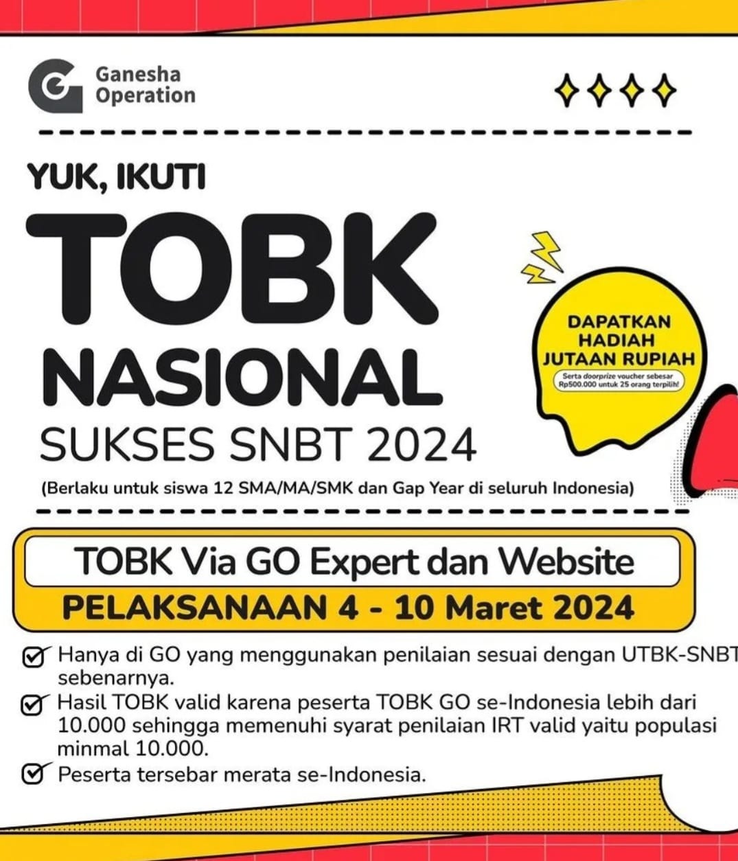 Agenda TOBK Nasional Sukses SNBT 2024